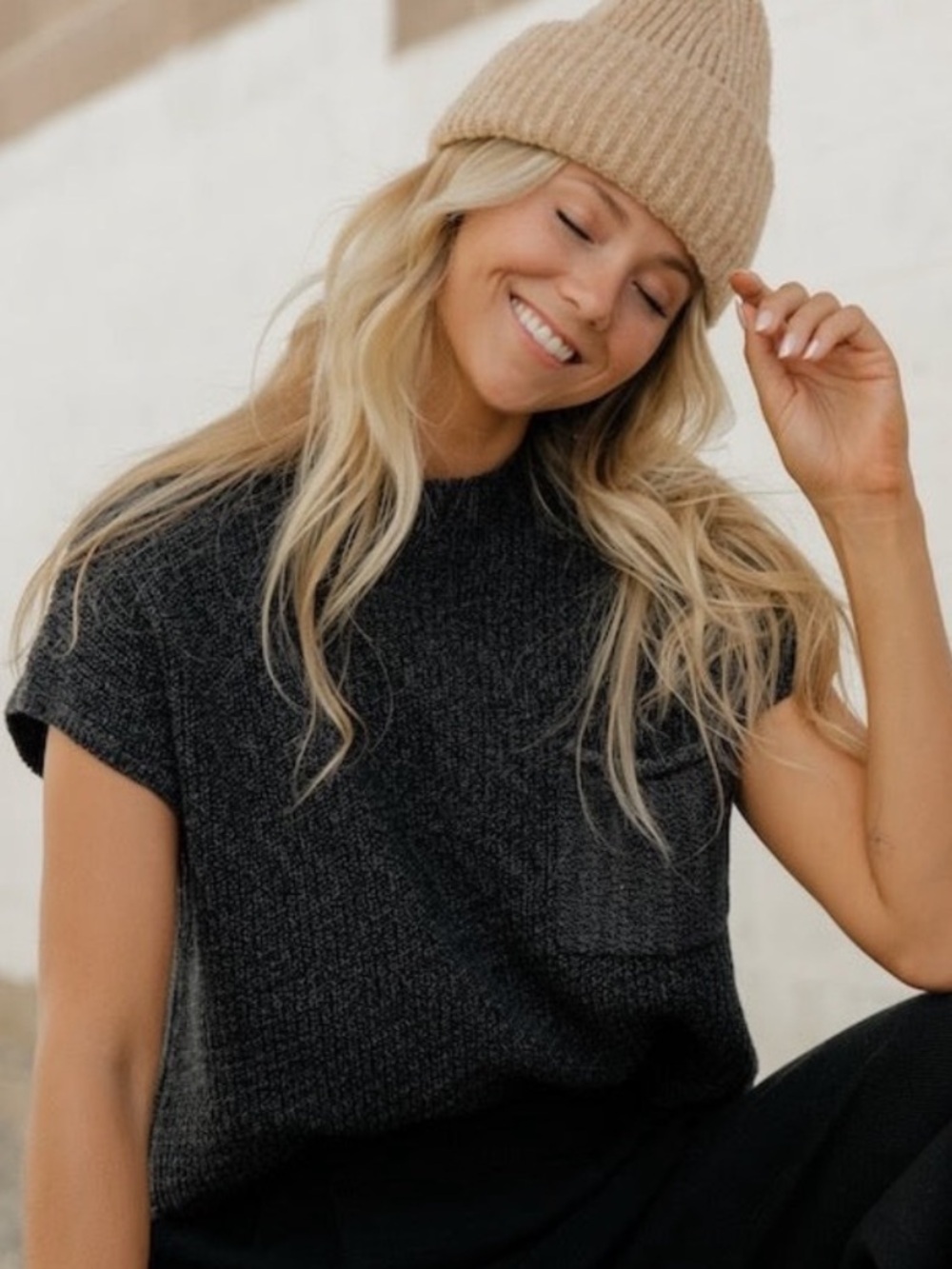 Free People Beach Freya Ribbed Knit Short Sleeve Sweater Womens Medium